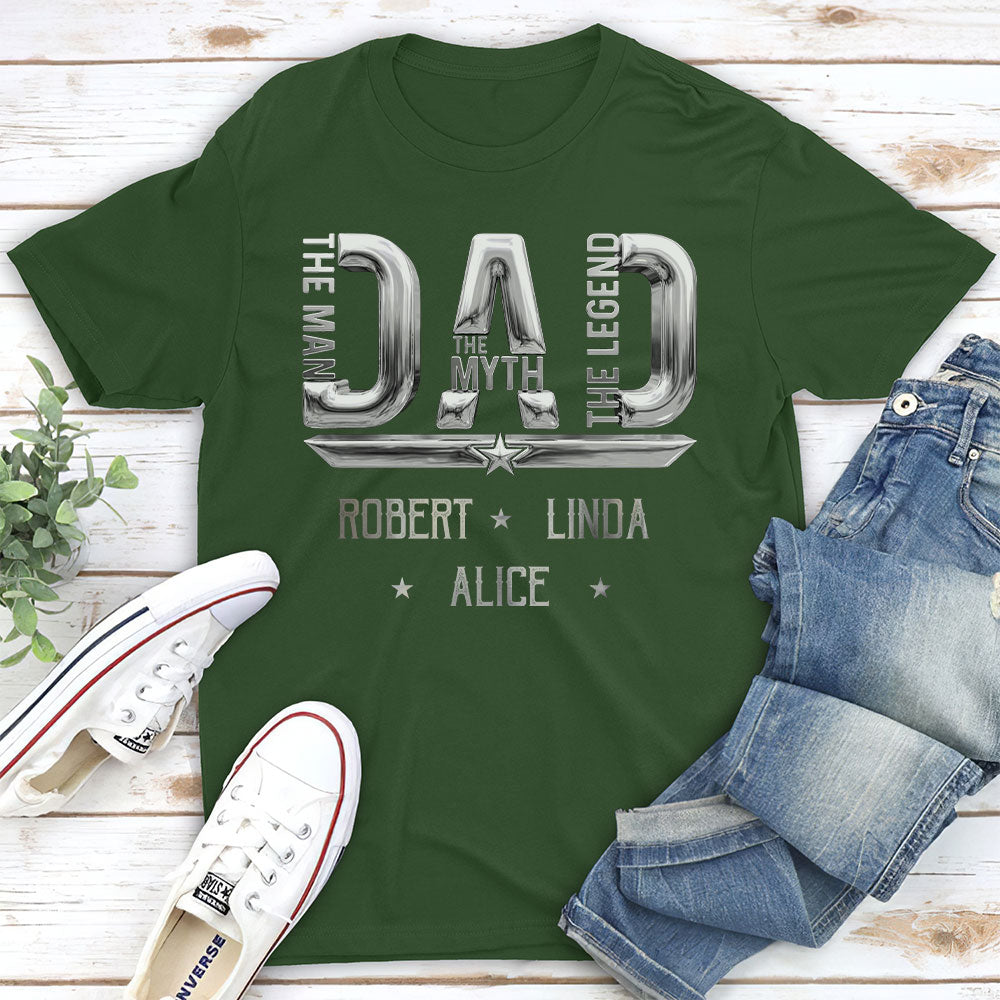 Custom Father's Day, Special Gift for Dad & Grandpa • The Man Myth Legend - Personalized Shirt