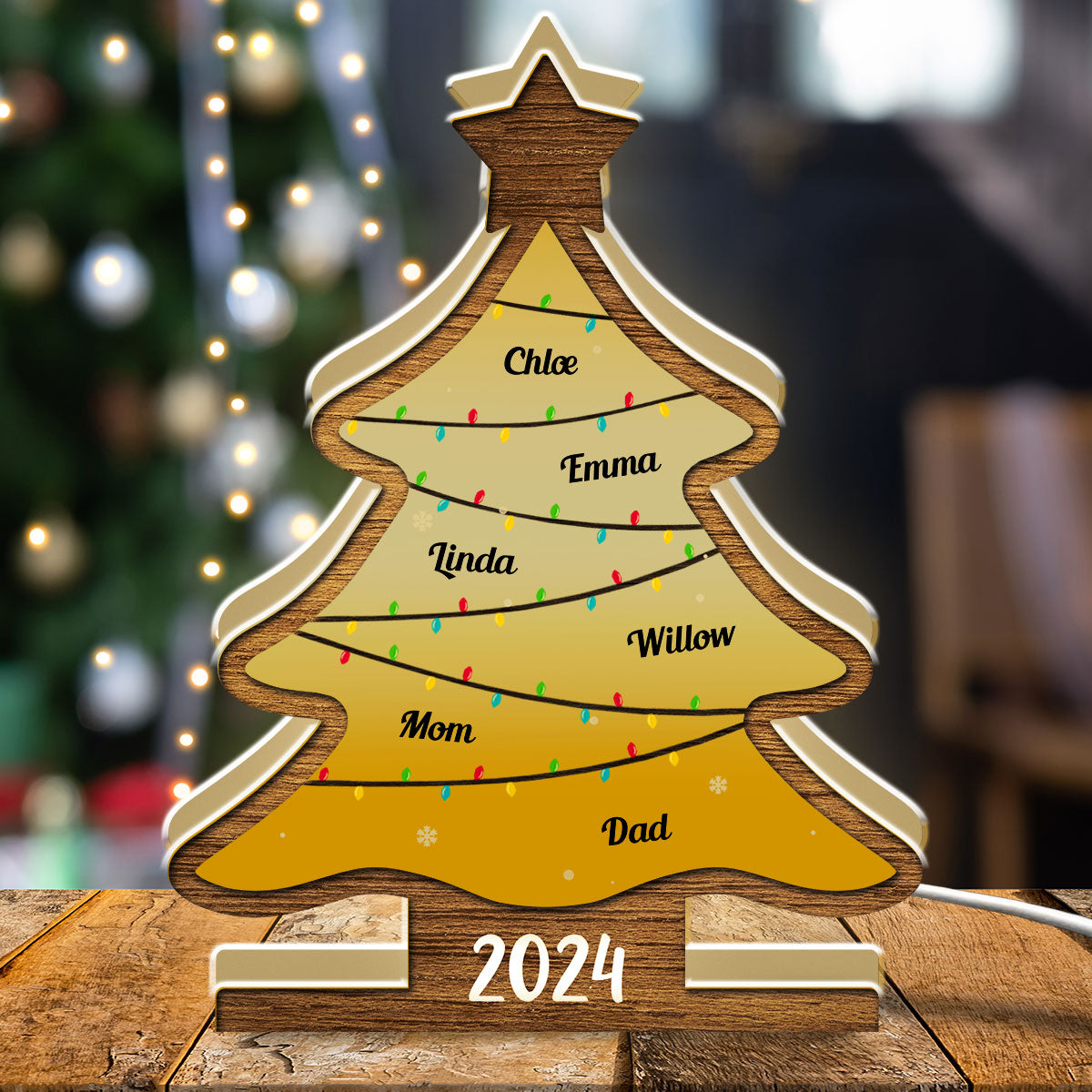 Wish You A Wonderful Christmas - Personalized Light Box