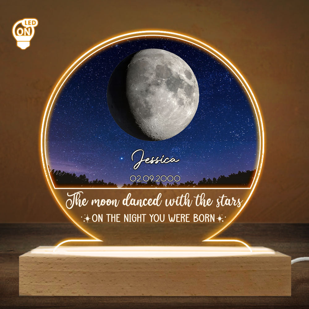 Custom Gifts for Daughter & Mom, Mother's Day Birthday • The Night Shined For You - Personalized LED Light