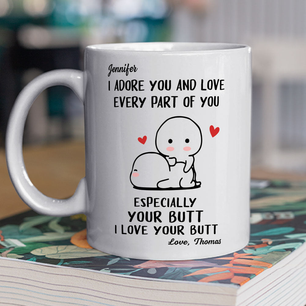 Custom Anniversary Keepsake Gifts For Couple • I Adore You - Personalized Coffee Mug