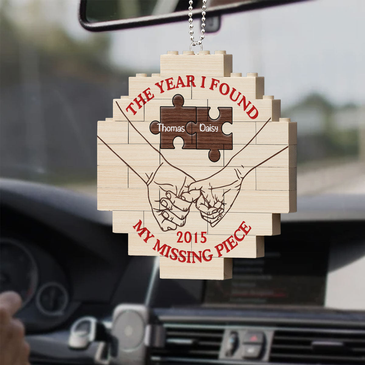 Missing Piece - Personalized Puzzle Car Ornament