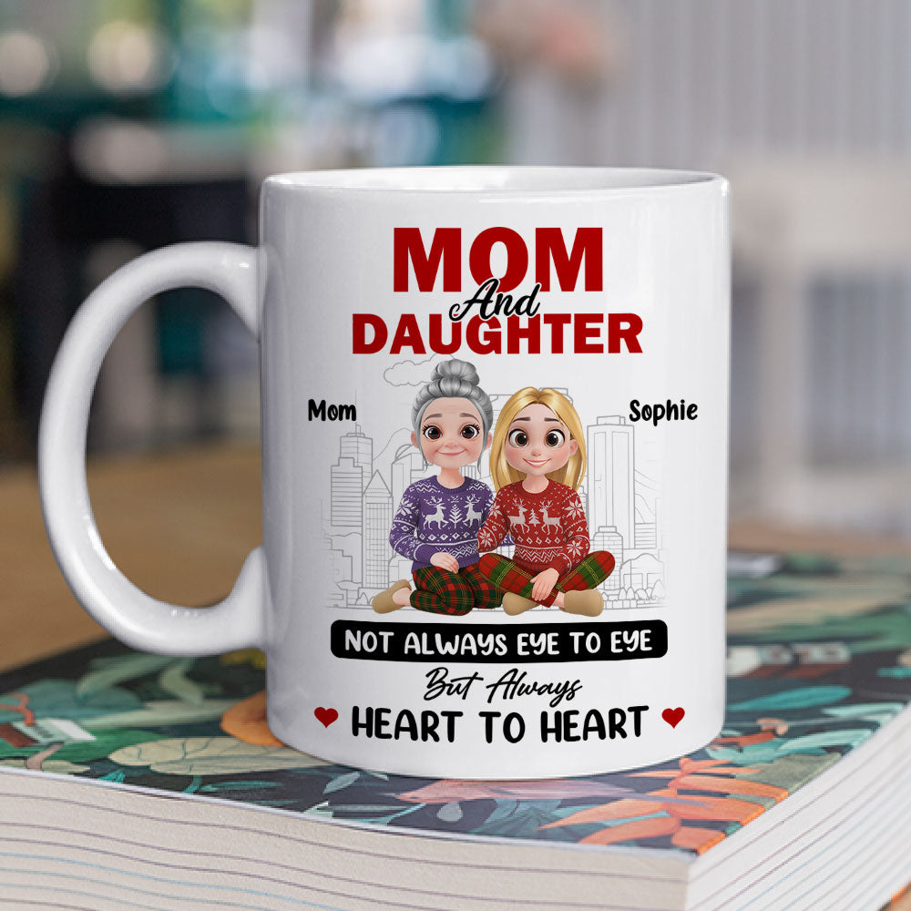 Custom Christmas & Birthday Gift for Daughter • Love Flows Mother To Daughter - Personalized Coffee Mug