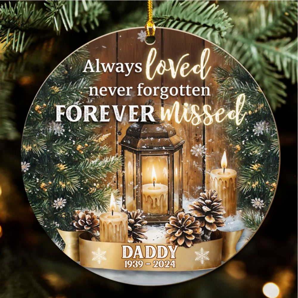 Custom Family Ornament, Christmas Gift for Family Members •  Your Light Will Always Shine In My Heart - Personalized Wood Ornament