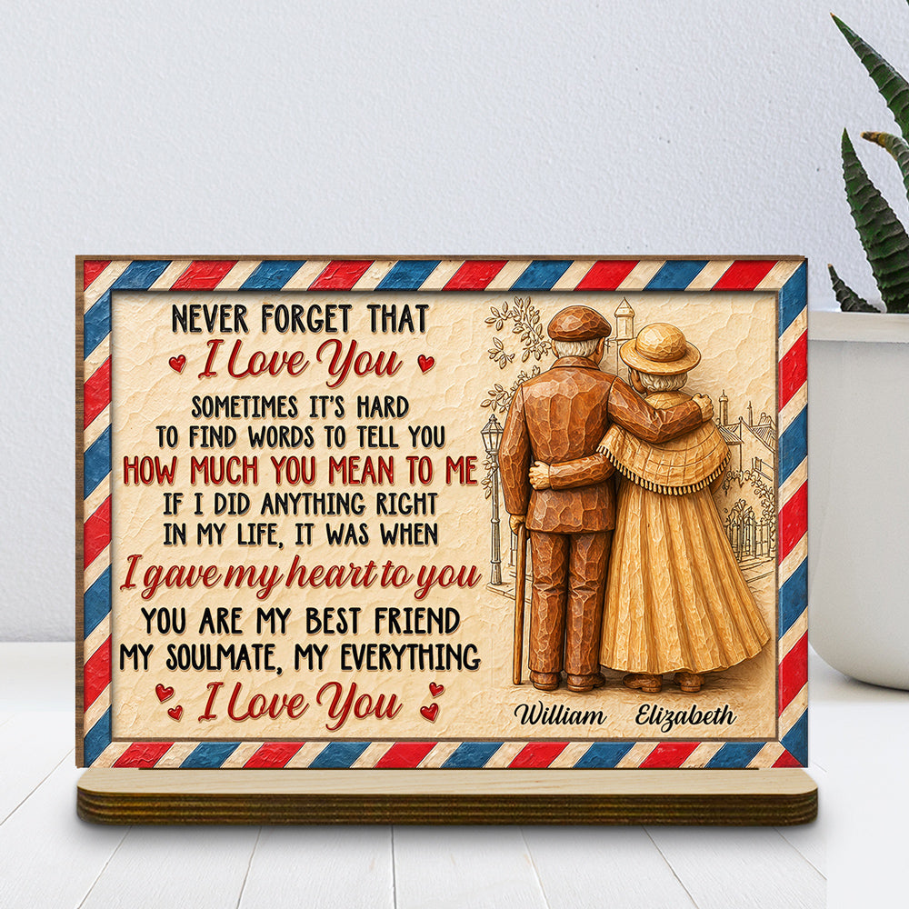 Custom Couple's Decor, Anniversary & Wedding Gift • You Are Mine - Personalized 2-Layer Wood Plaque With Flat Base