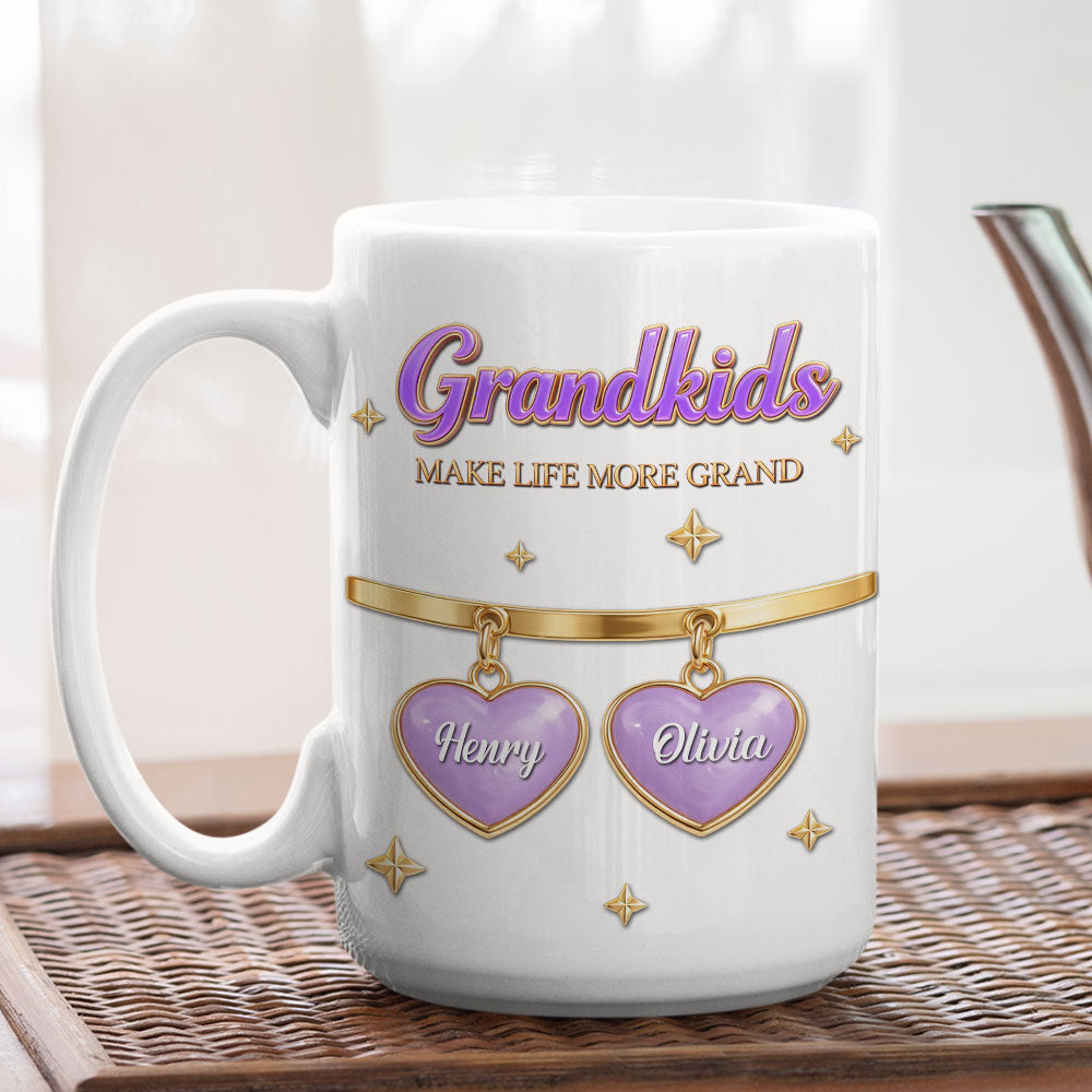 Custom Mother's Day Gift for Mom & Grandma • Nana Hearts - Personalized 3D Inflated Effect Mug