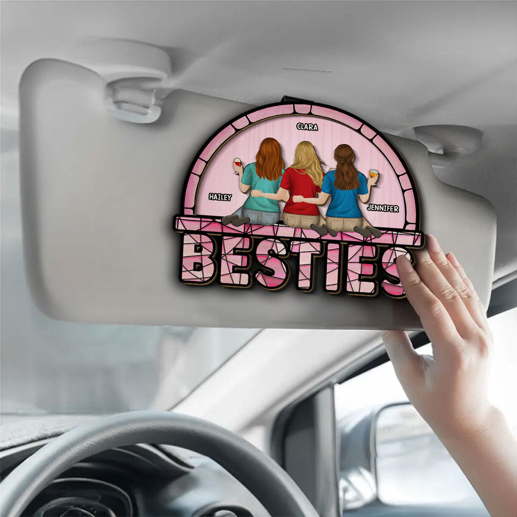 Besties - Personalized Car Visor Clip