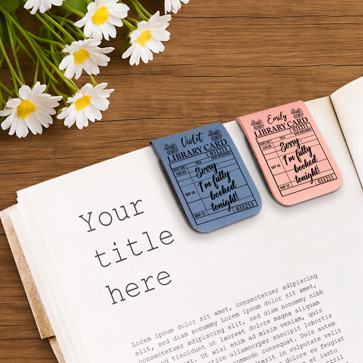 Fully Booked Tonight - Personalized Leather Bookmark