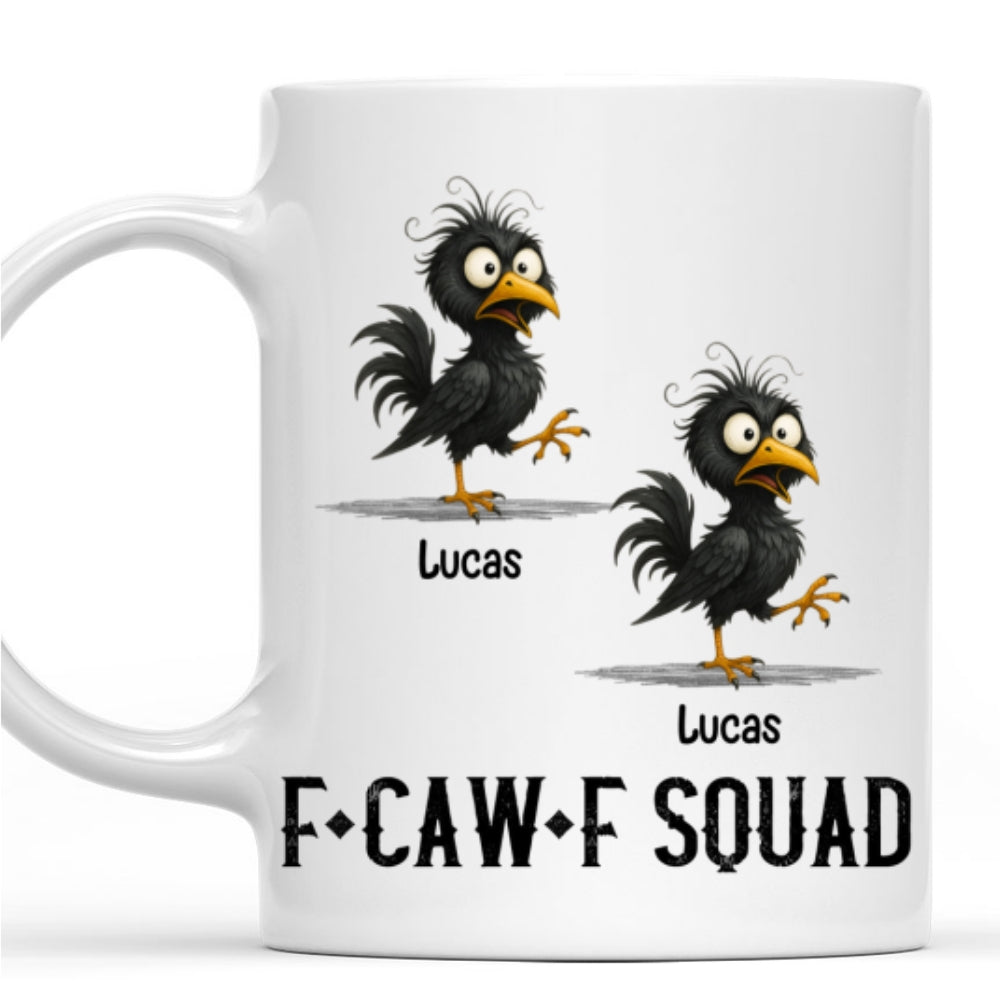 Custom Coworker, Christmas & Birthday Team Appreciation Gift • FCAWF Squad Crow - Personalized Coffee Mug