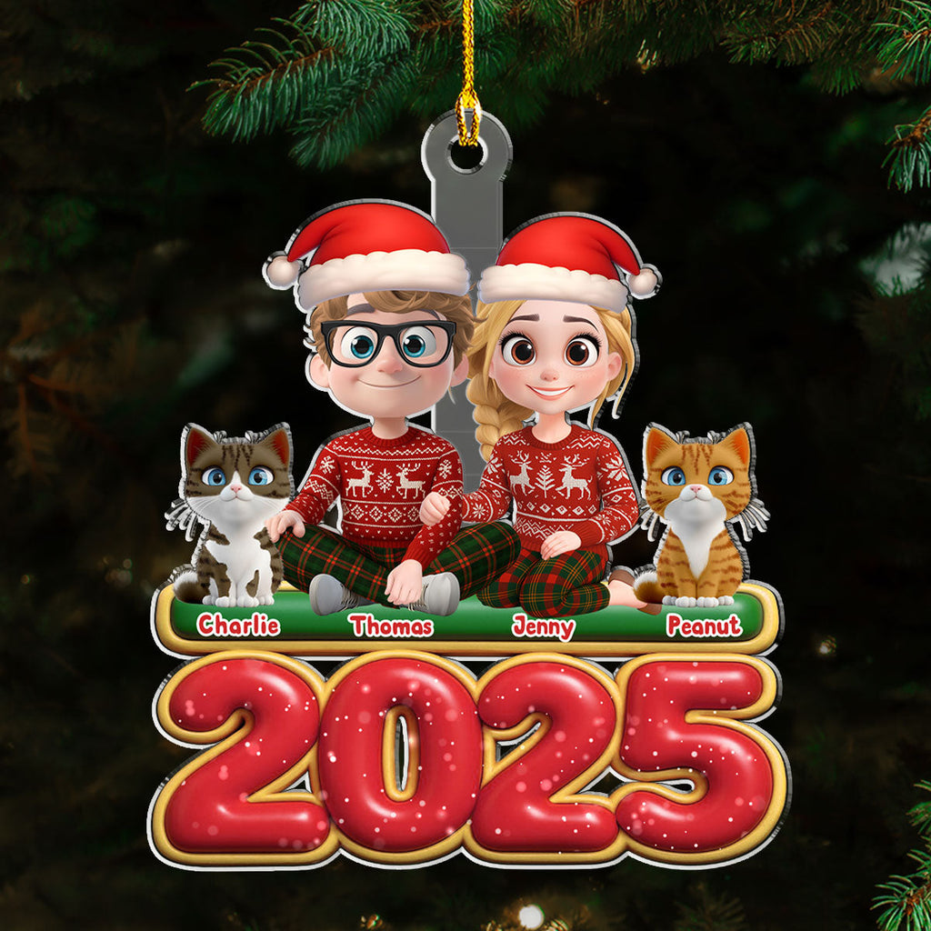 Custom Keepsake Christmas Ornament •  We And Our Cat - Personalized Acrylic Ornament