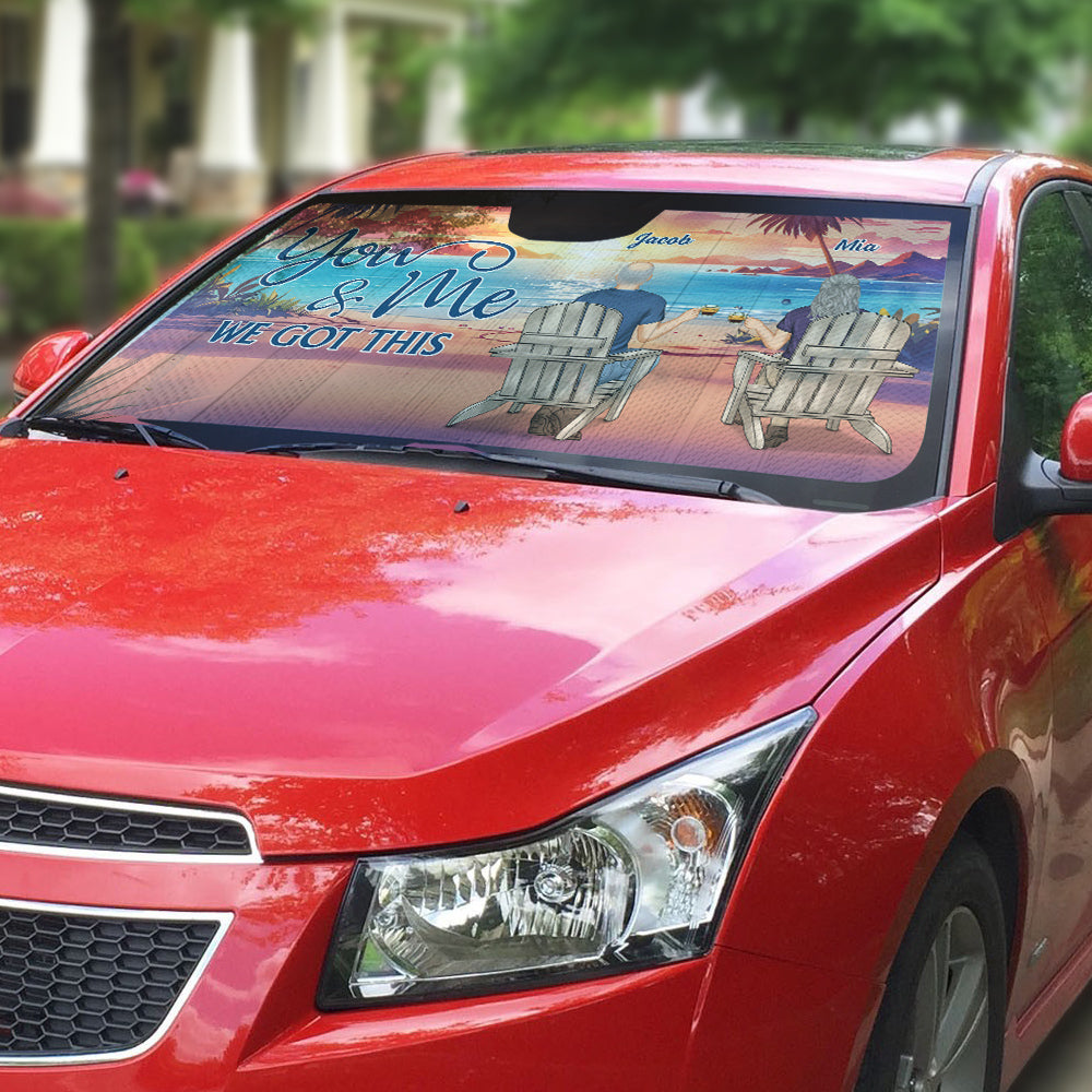 You And Me - Personalized Car Sunshade