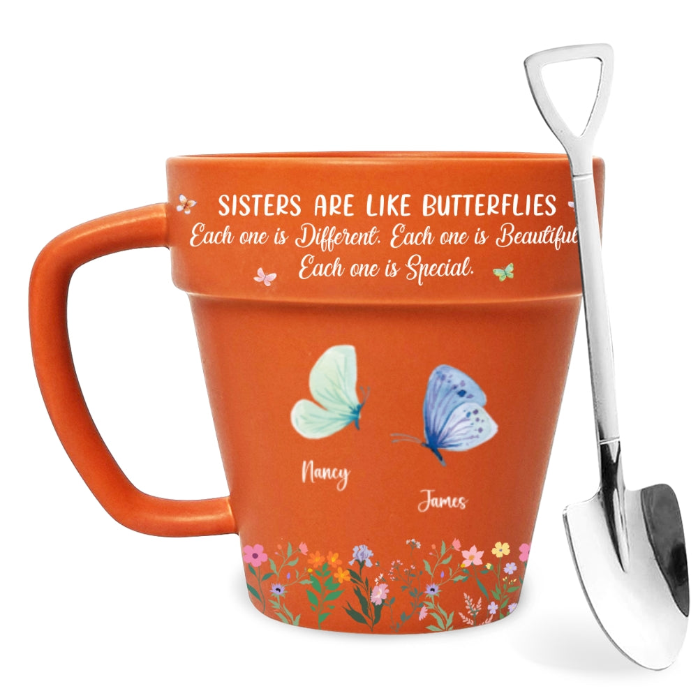 Custom Christmas & Birthday Gift For Sister • Sister Are The Gardeners Of Our Souls - Personalized Plant Pot Mug