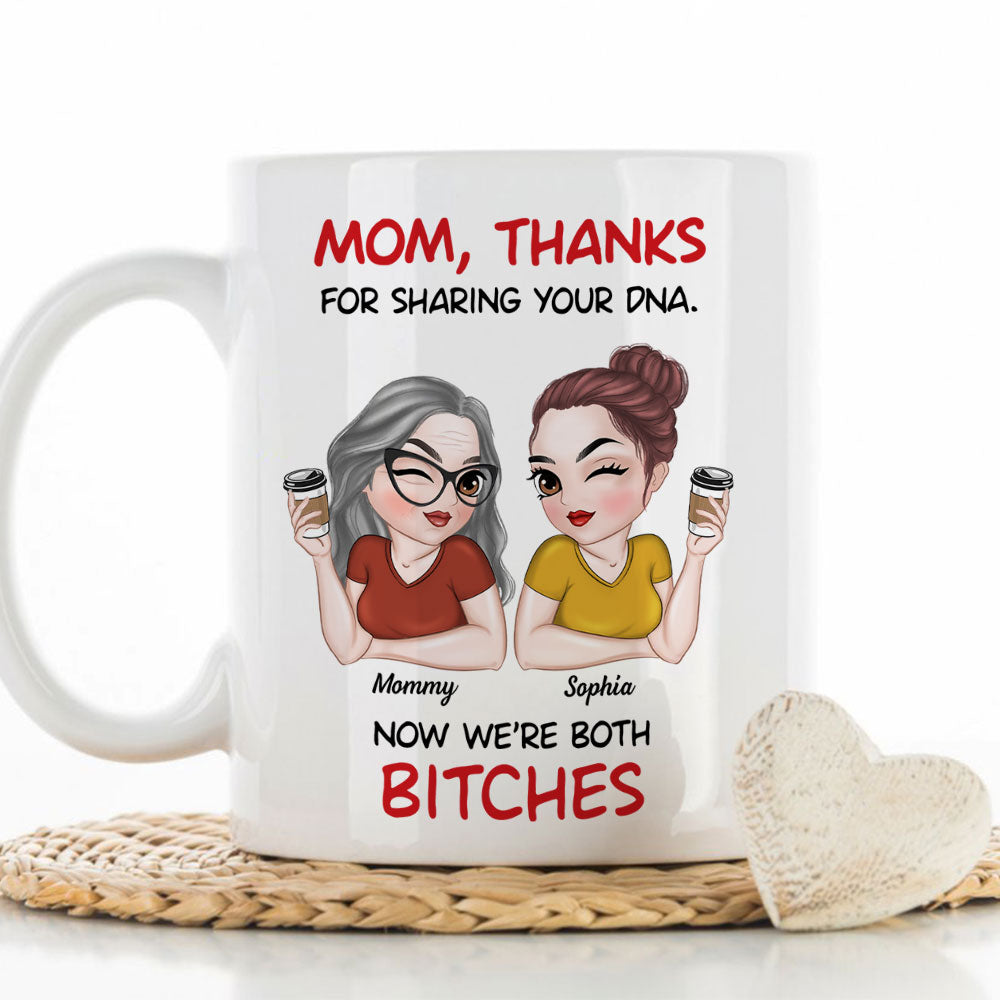 Custom Mother's Day Gift for Mom & Grandma • Mother And Daughter Funny - Personalized Coffee Mug