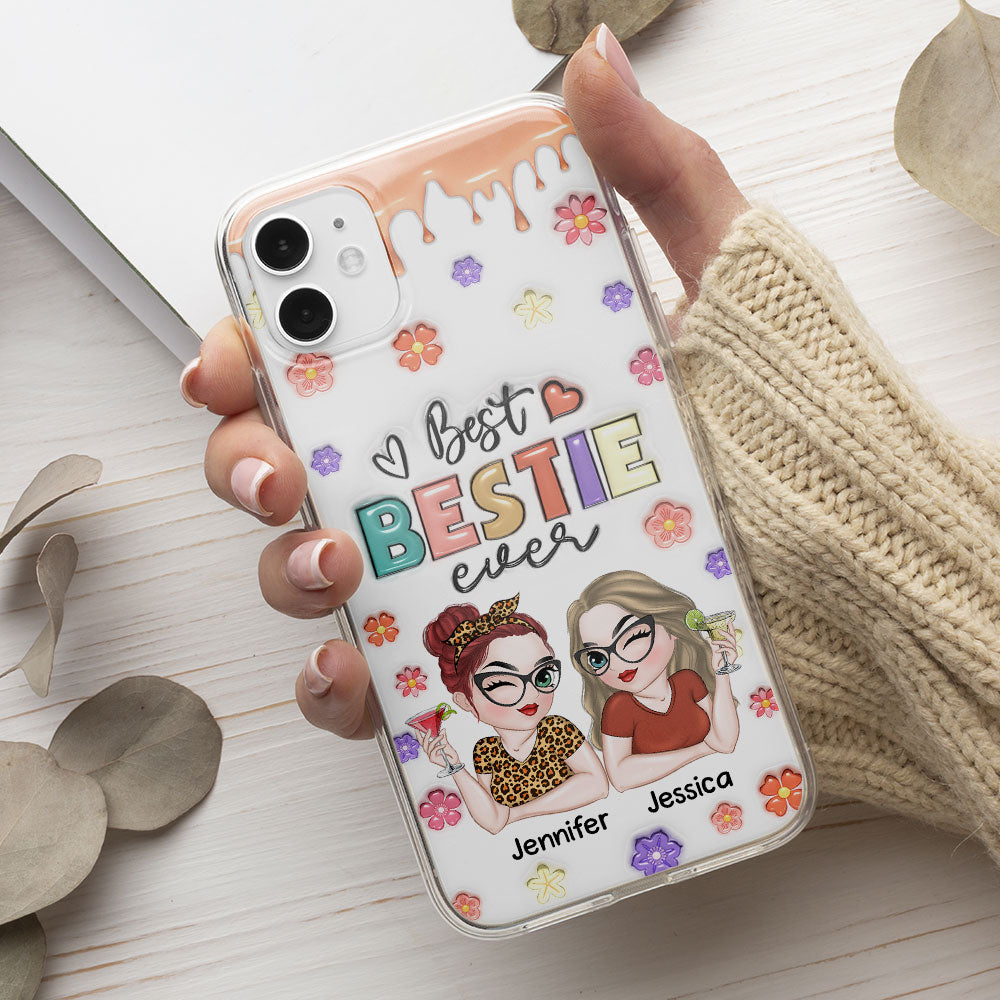 Best Bestie Ever - Personalized 3D Inflated Effect Phone Case