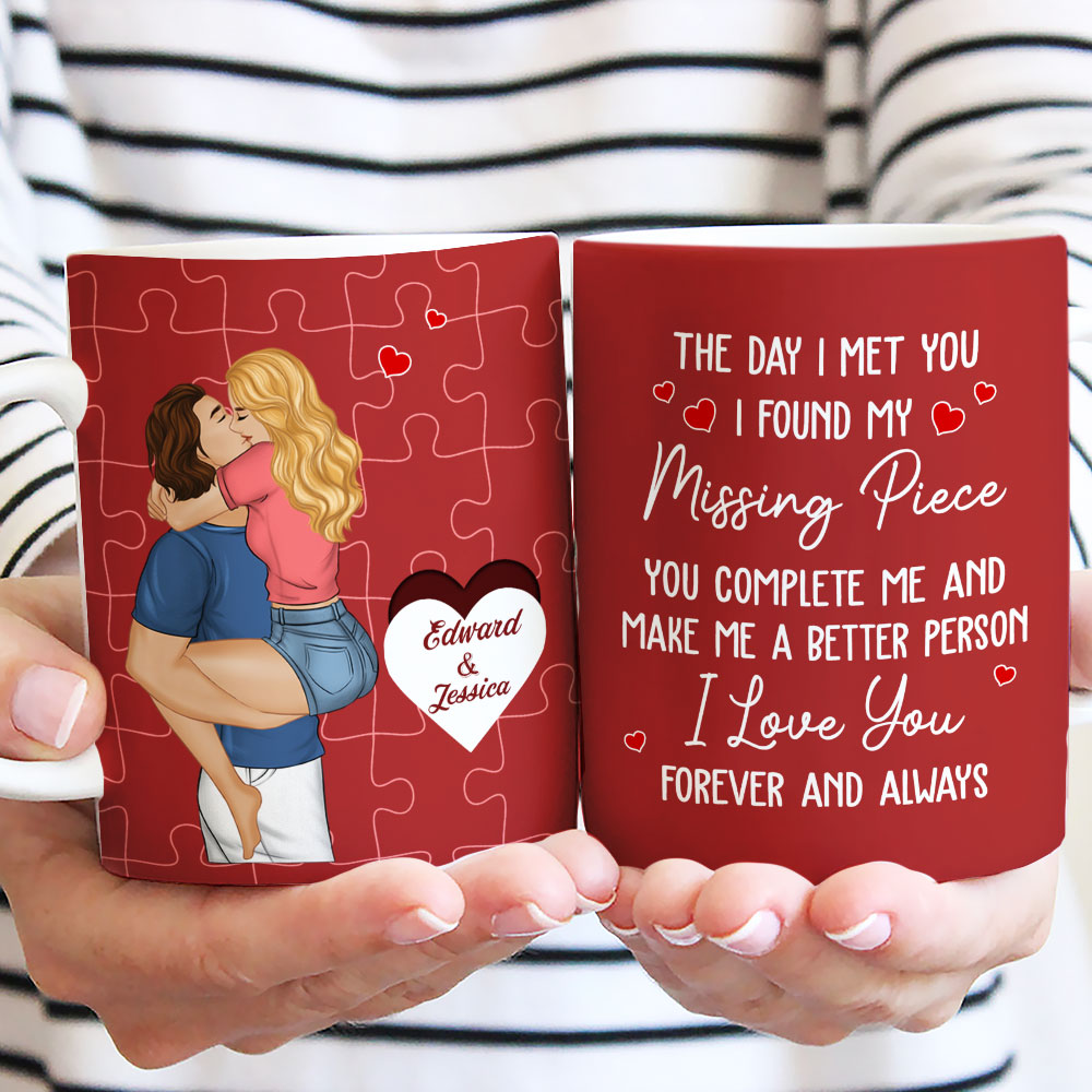Custom Anniversary Keepsake Gifts For Couple • I Found My Missing Piece - Personalized Coffee Mug