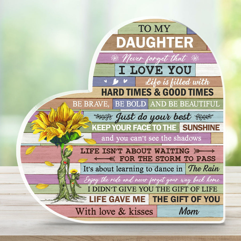 Custom Decor for Mom, Special Gift for Mother • Life Gave Me The Gift Of You - Personalized Acrylic Plaque