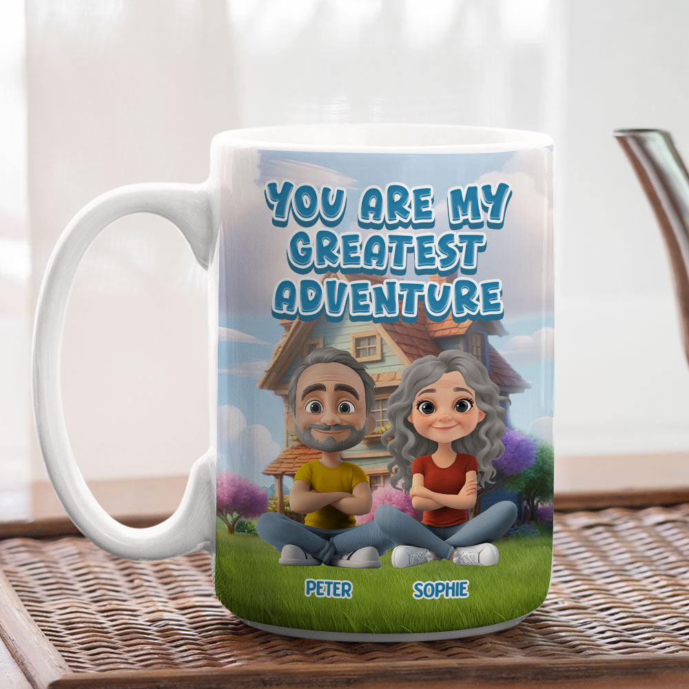 Custom Anniversary Keepsake Gifts For Couple • You Are My Greatest Adventure - Personalized Coffee Mug