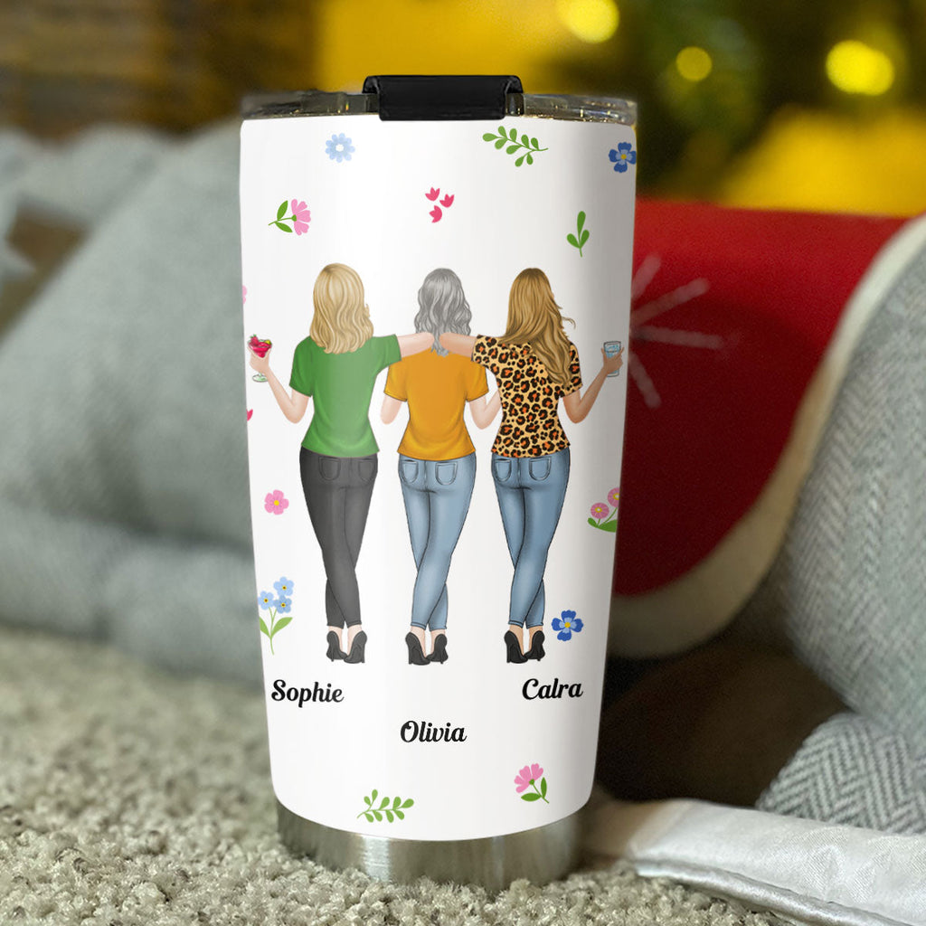 Custom Christmas Birthday Gifts For Best Friend • Punch Bitch Besties - Personalized Tumbler