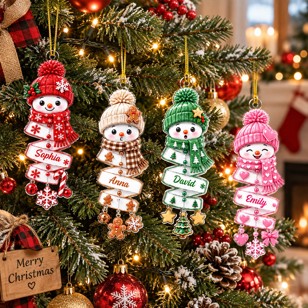 Custom Family Ornament, Christmas Gift for Family Members •  Christmas Cheer - Personalized Acrylic Ornament