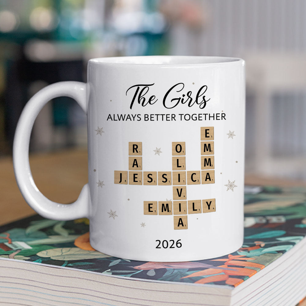 Custom Christmas & Birthday Gift for Brother & Sister • Our Names Intertwined - Personalized Coffee Mug