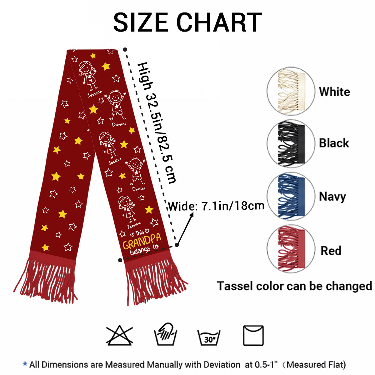 This Grandpa Belongs To Us - Personalized Scarf