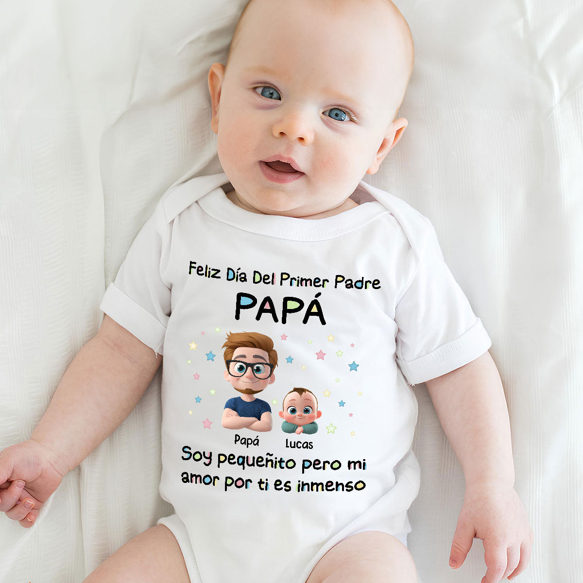 Día Del Primer Padre - Mono De Bebé Personalizado