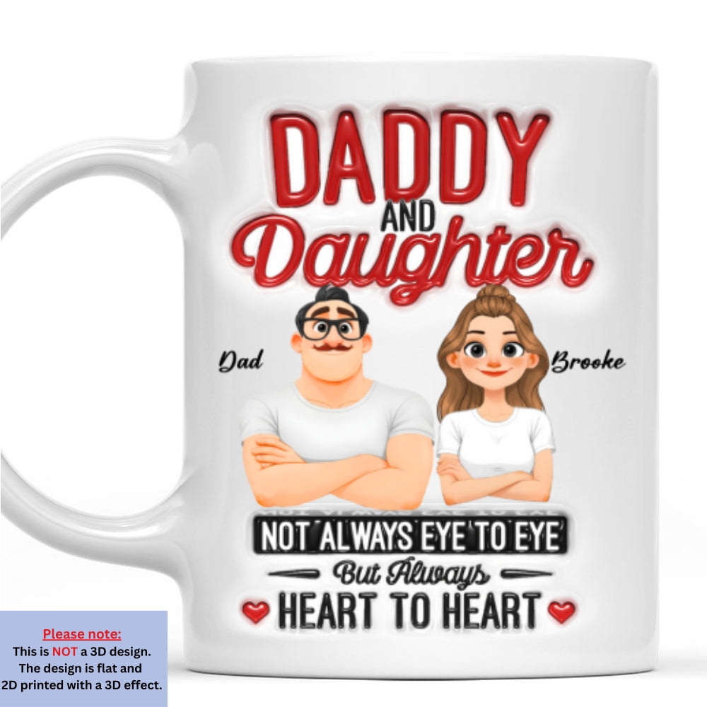 Custom Mother's Day Gift for Daughter • Forever Dad Daughter Love - Personalized 3D Inflated Effect Mug