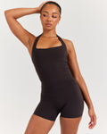 Soléa Square Neck Halter Tank - Coffee Bean