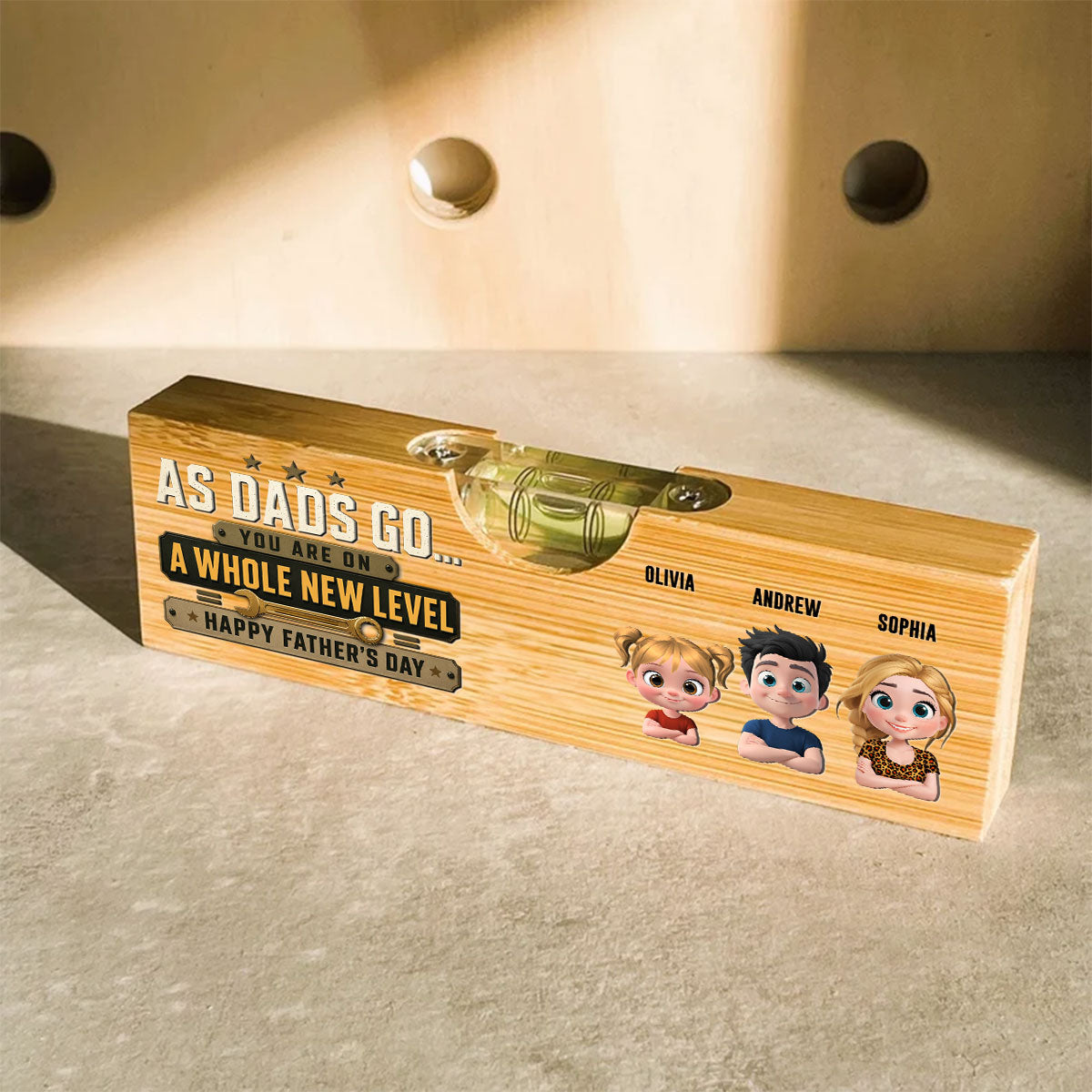 A New Level - Personalized Wooden Spirit Level Bottle Opener