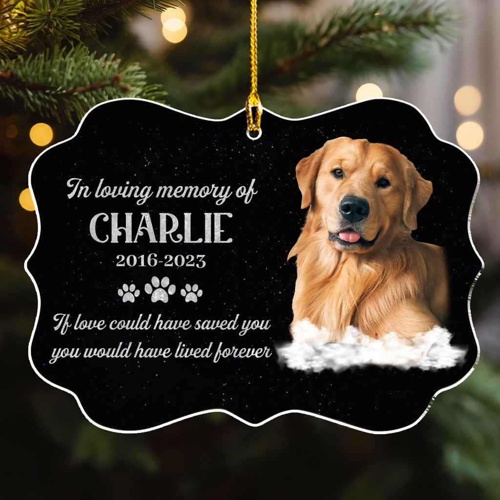 Custom Photo Keepsake Christmas Ornament • If Love Could Have Saved You - Personalized Acrylic Ornament