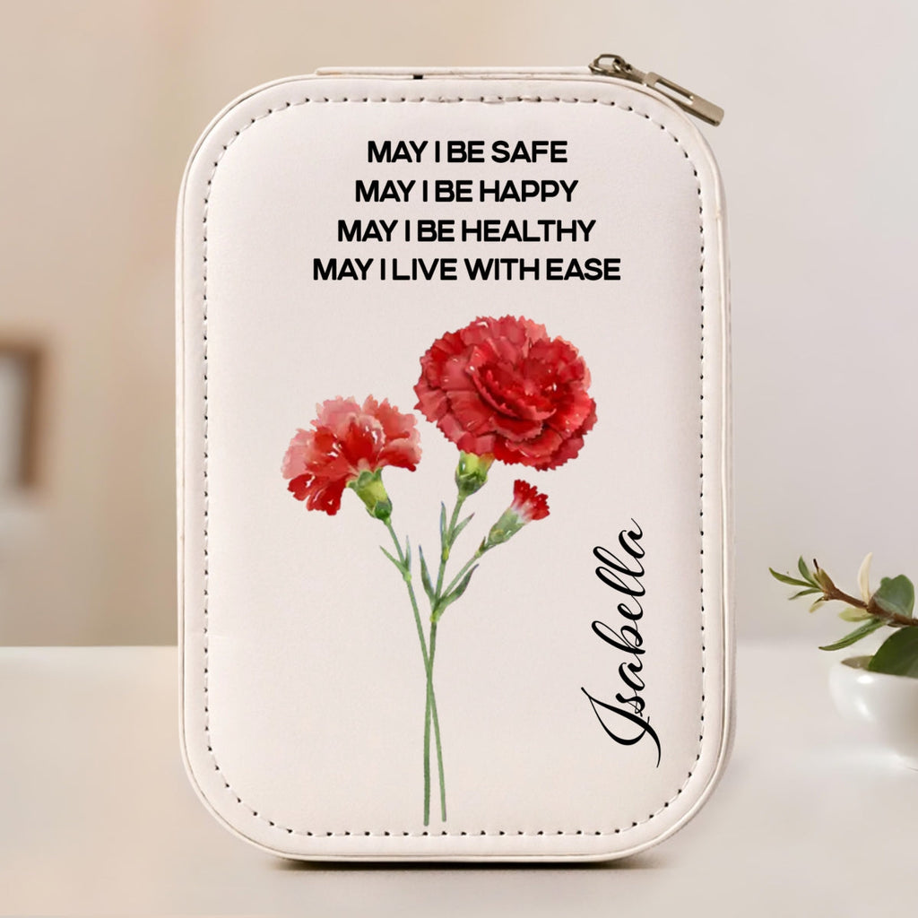 May I Live With Ease - Personalized Jewelry Box With LED Mirror