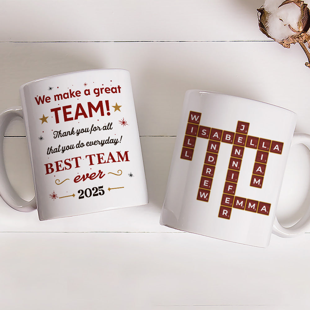 Custom Coworker, Christmas & Birthday Team Appreciation Gift • Together Everyone Achieves More Always - Personalized Coffee Mug