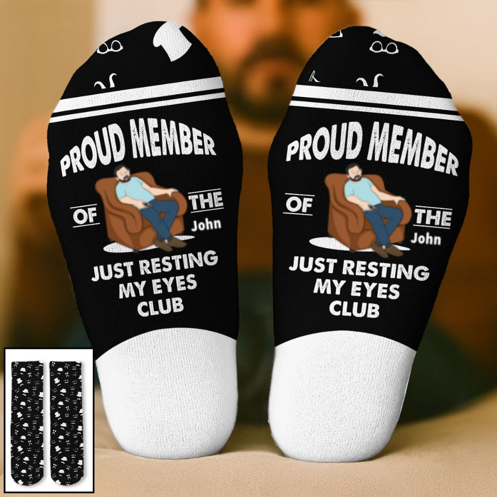 Custom Unique Footwear, Christmas Birthday Gift For Him & Her • Certified Member Of Eye Rest - Personalized Crew Socks