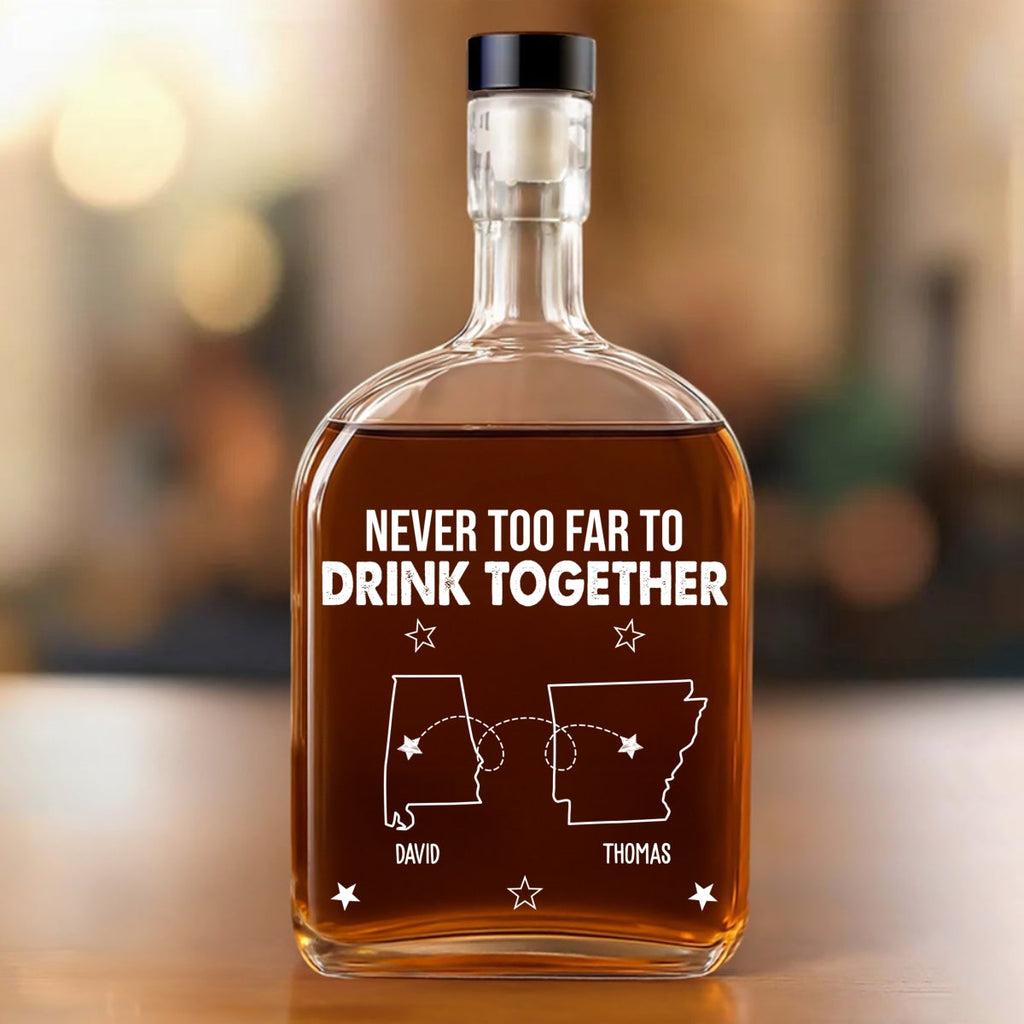 Never Too Far - Personalized Spirits Decanter