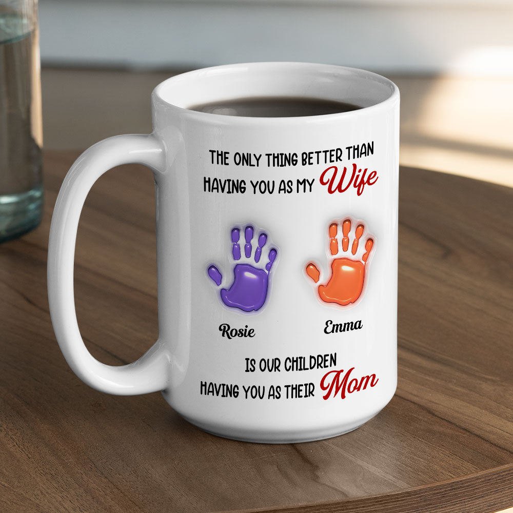 Custom Anniversary Keepsake Gifts For Couple • Having You As My Wife - Personalized Coffee Mug