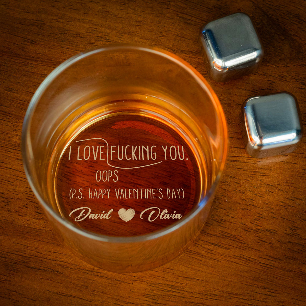 Custom Christmas Anniversary Birthday Drinkware Gifts for Couple • My Love Is Always Yours - Personalized Engraved Whiskey Glass