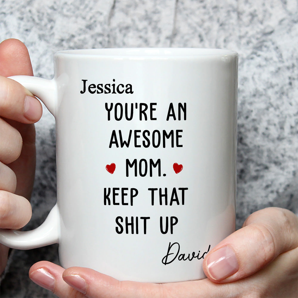 Custom Mother's Day Gift for Mom & Grandma • Amazing Mom Keep The Vibe - Personalized Coffee Mug