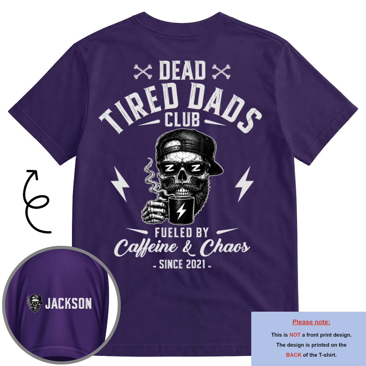 Custom Christmas & Birthday Gift for Dad, Grandpa • Fueled By Their Laughter - Personalized Shirt With Design On Sleeve