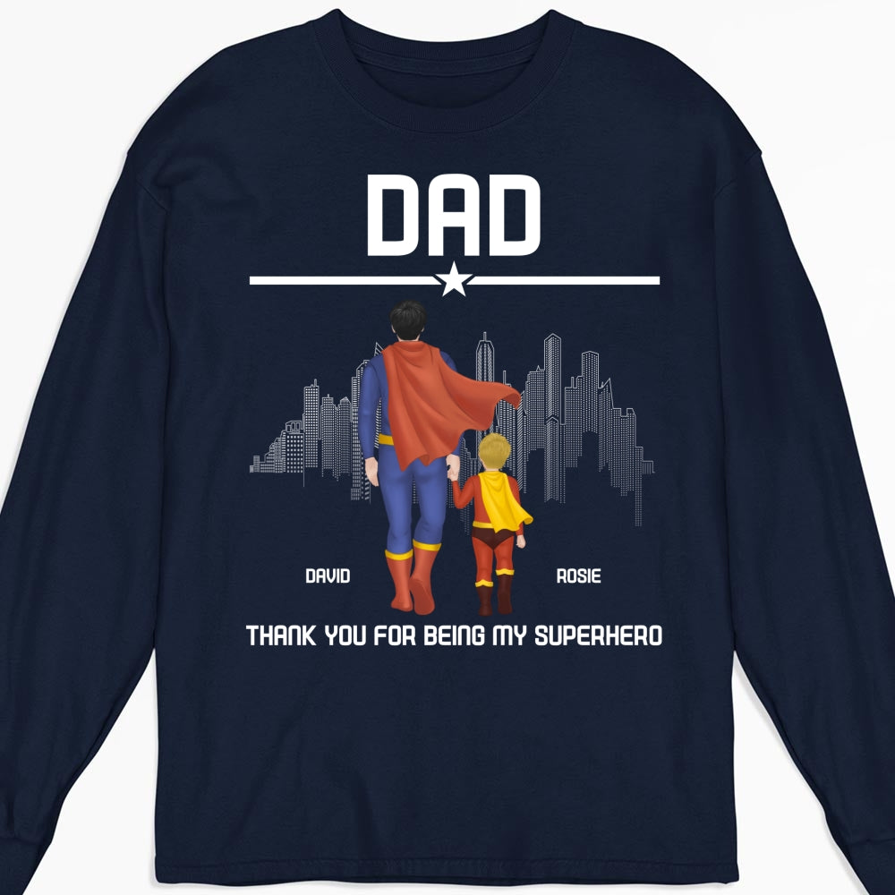 Custom Father's Day, Special Gift for Dad & Grandpa • Superhero Dad - Personalized Shirt