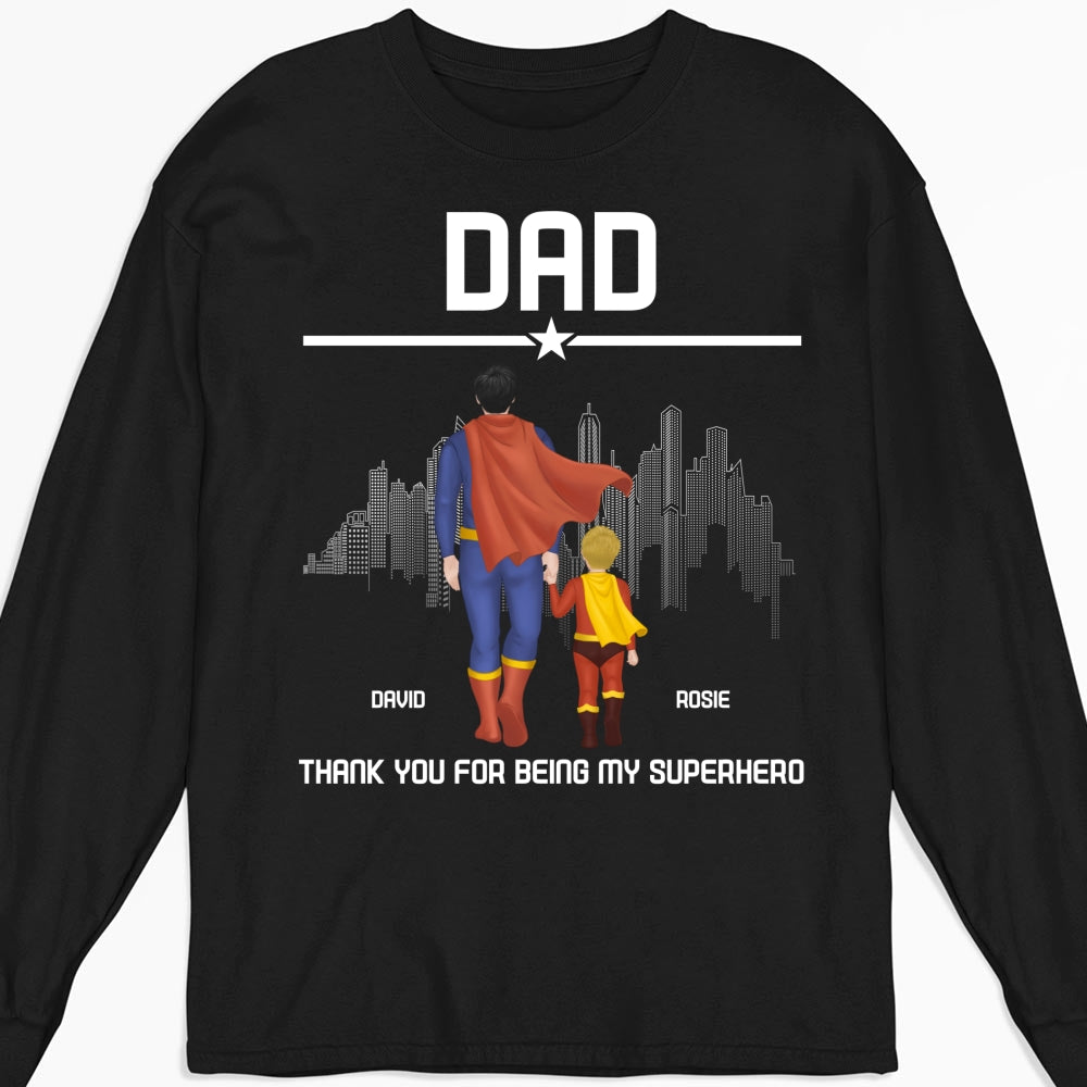 Custom Father's Day, Special Gift for Dad & Grandpa • Superhero Dad - Personalized Shirt