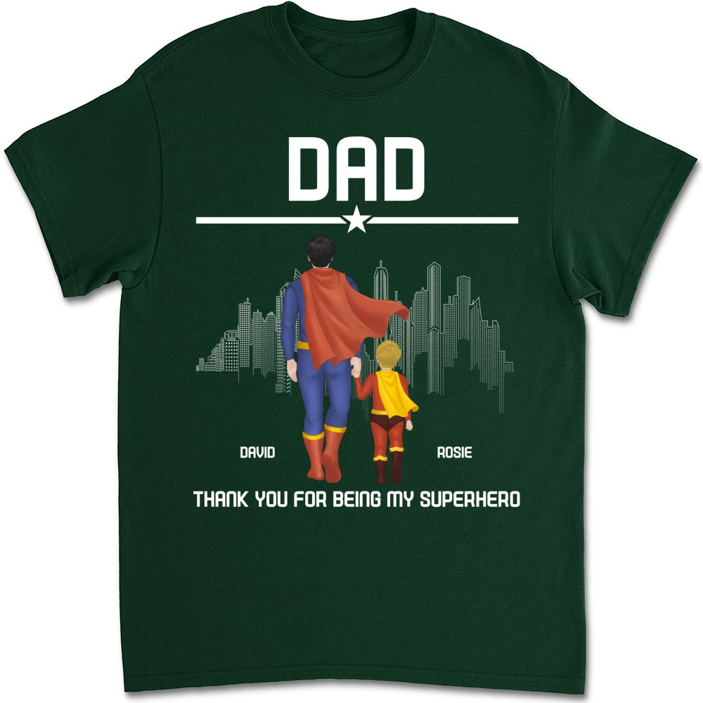 Custom Father's Day, Special Gift for Dad & Grandpa • Superhero Dad - Personalized Shirt