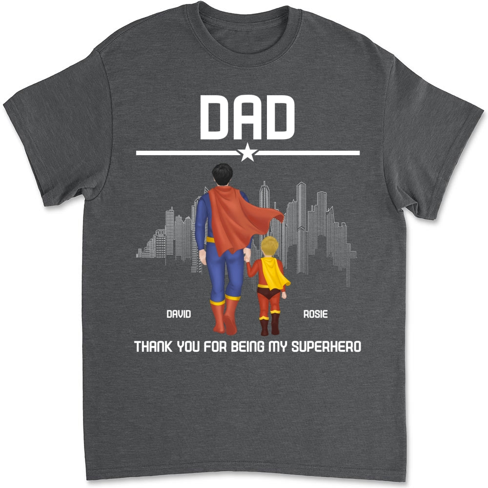 Custom Father's Day, Special Gift for Dad & Grandpa • Superhero Dad - Personalized Shirt