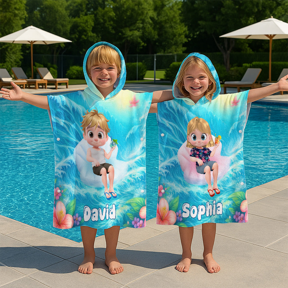 My Forever Love - Personalized Hooded Beach Towel