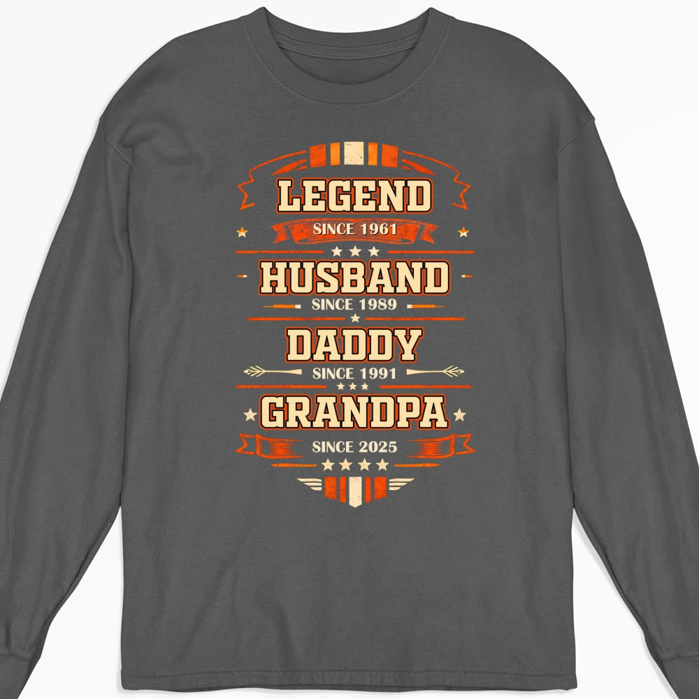 Custom Father's Day, Special Gift for Dad & Grandpa • From Legend To Papa - Personalized Shirt