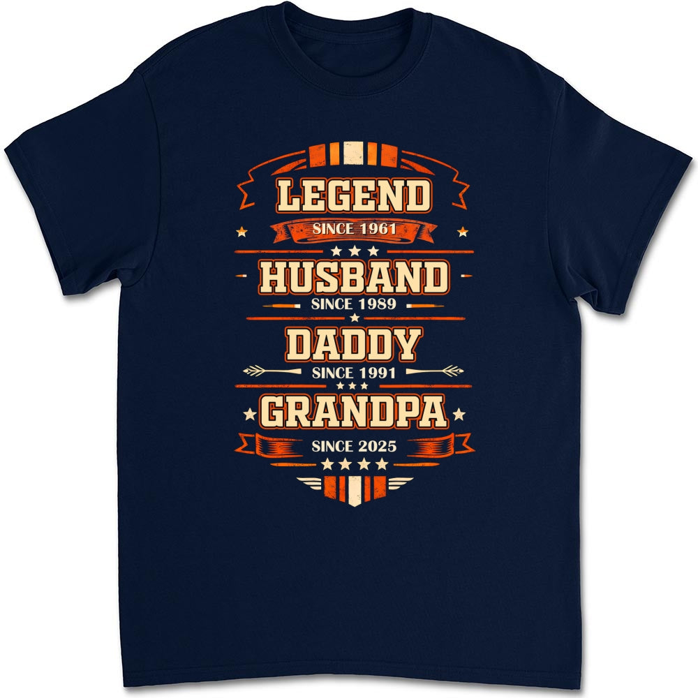 Custom Father's Day, Special Gift for Dad & Grandpa • From Legend To Papa - Personalized Shirt