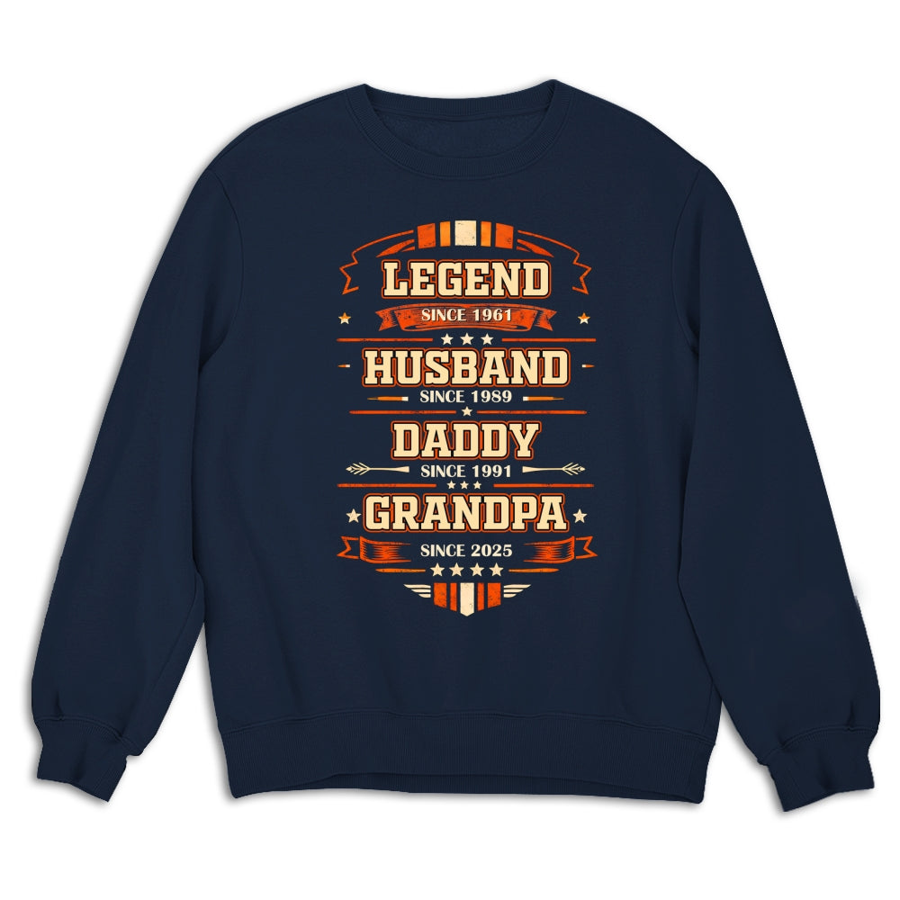 Custom Father's Day, Special Gift for Dad & Grandpa • From Legend To Papa - Personalized Shirt