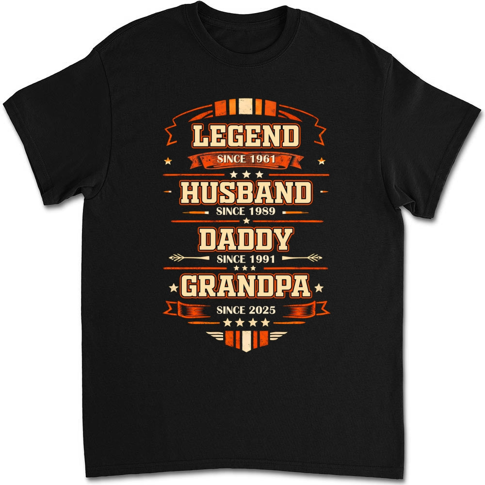 Custom Father's Day, Special Gift for Dad & Grandpa • From Legend To Papa - Personalized Shirt