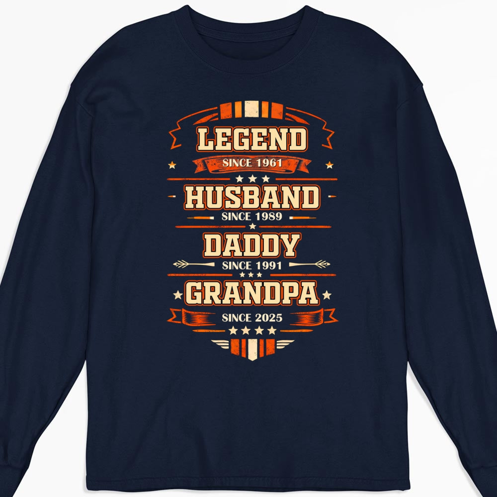 Custom Father's Day, Special Gift for Dad & Grandpa • From Legend To Papa - Personalized Shirt