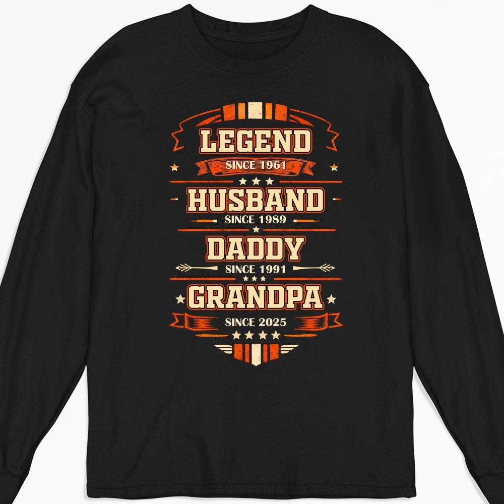 Custom Father's Day, Special Gift for Dad & Grandpa • From Legend To Papa - Personalized Shirt