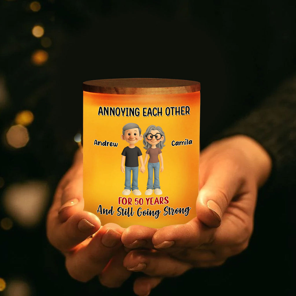 Annoying Each Other Forever - Personalized Glass Jar With LED Candle