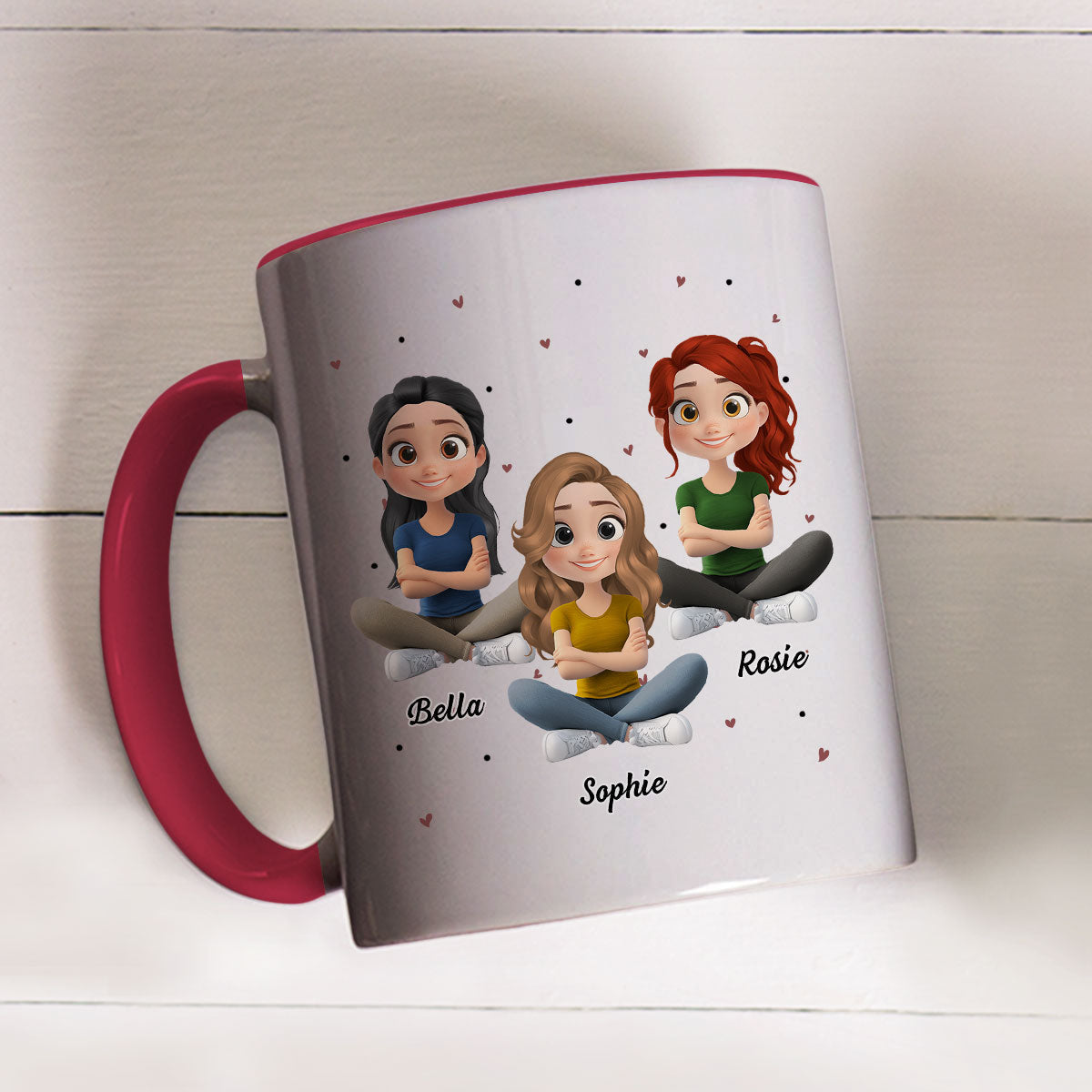 Custom Best Friend, Christmas & Birthday Friendship Keepsake Gift • Best Besties - Personalized Accent Mug